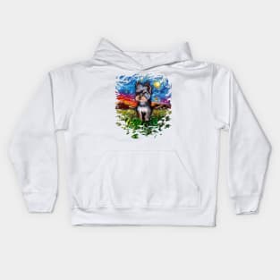 Yorkie Night 2 Kids Hoodie